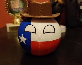 Countryballs 3D Printed Models/Desk Art (Texas)