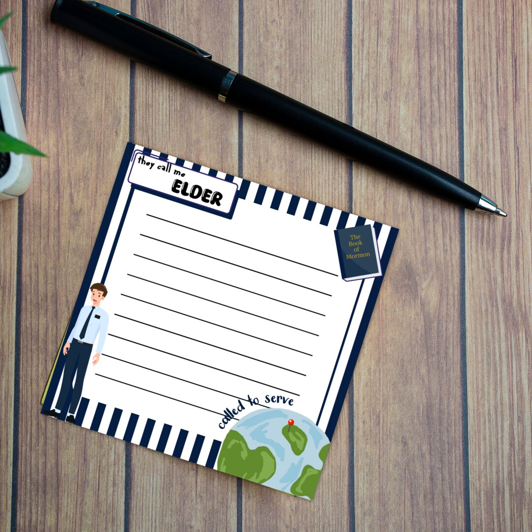 LDS Missionary Printable Notepad - Etsy