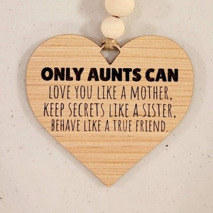 Only Aunts Can Christmas Ornament Laser Engraved, Custom Name Ornament, Personalization, Sanded Poplar