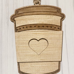 Cappuccino Wooden Gift Card Holder, Coffee, Latte, Sanded Poplar