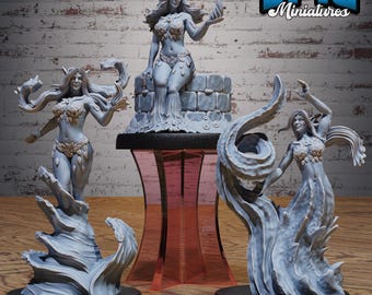 Spring Undine Set of 3 DND Miniatures Forest Folk Collection Dungeons and Dragons - Magic Well