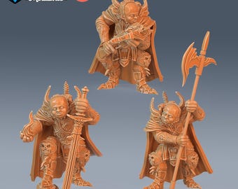 Legion Devil Set of 3 DND Miniatures Deadly Sins Collection Dungeons and Dragons Mini Resin 3d Printed Devil Satan Hell
