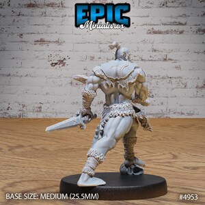 Orc Warrior DND Miniatures Savage Attack Collection Dungeons and Dragons Mini Resin 3d Printed image 7