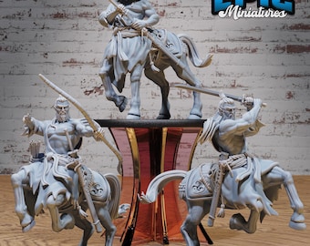 Bushi Centaur Set of 3 DND Miniatures Legends of the East Collection Dungeons and Dragons Mini Resin 3d Printed