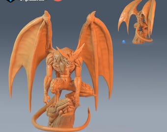 Satan  DND Miniatures Deadly Sins Collection Dungeons and Dragons Mini Resin 3d Printed Huge Devil