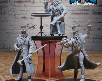 Mind Eater Gentleman Set of 3 DND Miniatures Adventurers Guild Collection Dungeons and Dragons Resin 3d Printed