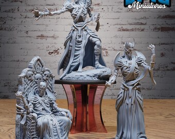 Vecna Set of 3 DND Miniatures Lich Lords Crypt Collection Dungeons and Dragons - Magic Throne
