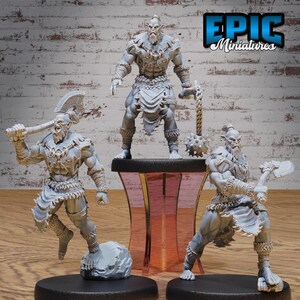Orc Warrior DND Miniatures Savage Attack Collection Dungeons and Dragons Mini Resin 3d Printed image 1
