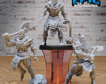 Orc Warrior DND Miniatures Savage Attack Collection Dungeons and Dragons Mini Resin 3d Printed