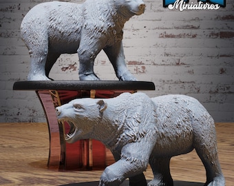 Polar Bear Set of 2 DND Miniatures Snow Orcs Collection Dungeons and Dragons Mini