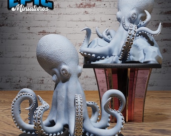 Giant Octopus of 2 DND Miniatures Deep Sea Mysteries Collection Dungeons and Dragons Mini Resin 3d Printed
