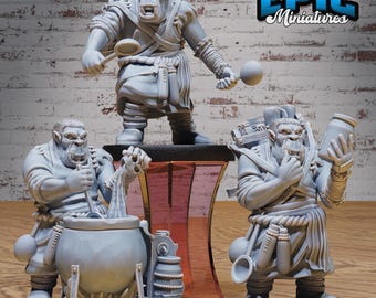 Gray Orc Alchemist DND Miniatures Savage Attack Collection Dungeons and Dragons Mini Resin 3d Printed