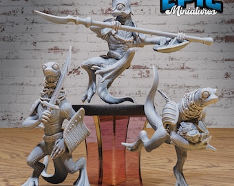 Fire Newt DND Miniatures Savage Attack Collection Dungeons and Dragons Mini Resin 3d Printed