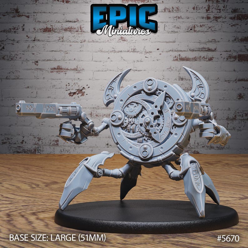 Clockwork Golem Set of 3 DND Miniatures Mechanus Clockwork Collection ...