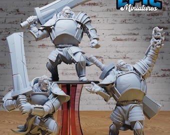 Fire Giant Set of 3 DND Miniatures Savage Attack Collection Dungeons and Dragons Mini Resin 3d Printed