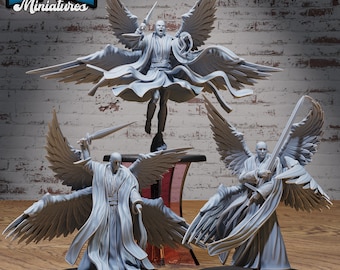 Planetar Angel Set of 3 DND Miniatures Faith Defender Collection Dungeons and Dragons Mini Resin 3d Printed Planetary