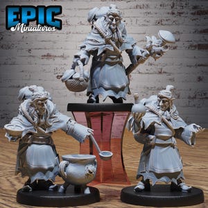 Granny Witch of 3 DND Miniatures Witch Forest Collection Dungeons and Dragons Mini Resin 3d Printed