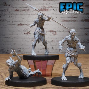 Deep One Spawn Set of 3 DND Miniatures Void Incarnate Collection Dungeons and Dragons - Lovecraft Cthulhu Cosmic Horror