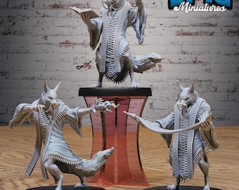 Arcanaloth Set of 3 DND Miniatures Magical Library Collection Dungeons and Dragons Mini