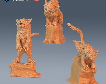 Owlcat Set of 3 DND Miniatures Infested Woodlands Collection Dungeons and Dragons Mini Resin 3d Printed Demon