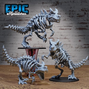 Skeleton T-Rex Mount DND Miniatures Safari Tour Collection Dungeons and Dragons Mini Resin 3d Printed Tyrannosaurus Rex