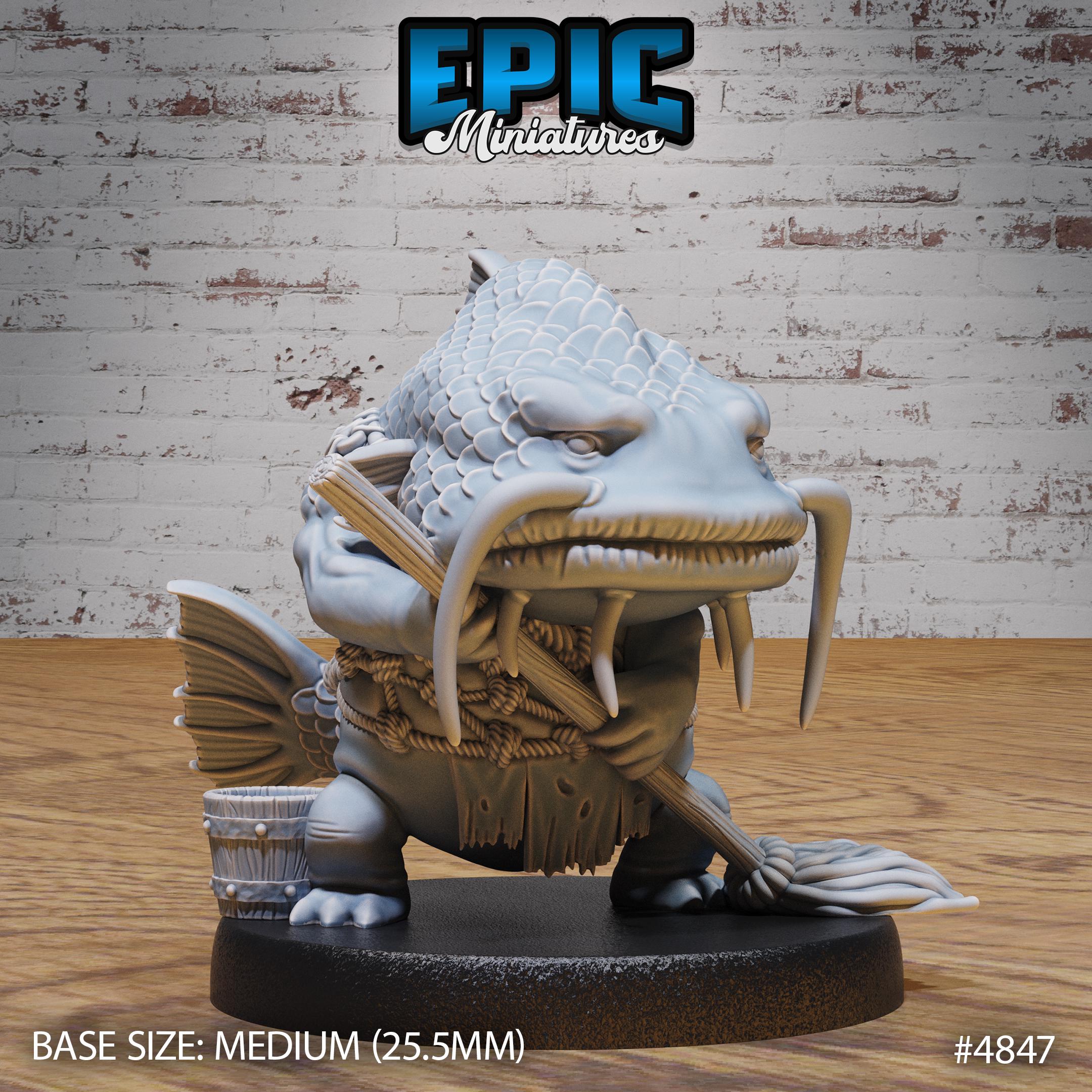 Catfish Folk Set of 3 DND Miniatures Mysterious Ocean Collection ...