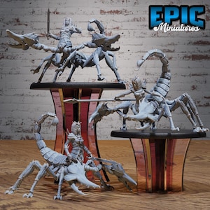 Scorpion Centaur Lady Set of 3 DND Miniatures Oriental Fortress Collection Dungeons and Dragons Mini Resin 3d Printed Female