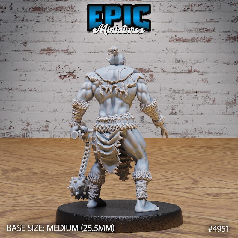Orc Warrior DND Miniatures Savage Attack Collection Dungeons and Dragons Mini Resin 3d Printed image 3