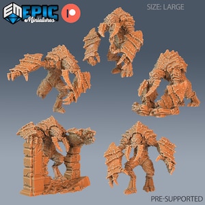 Umber Hulk Set of 5 DND Miniatures Monster Rampage Collection Dungeons and Dragons Mini Resin 3d Printed