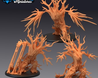 Tree Blight Set of 3 DND Miniatures Cruel Marshes Collection Dungeons and Dragons Mini Resin 3d Printed