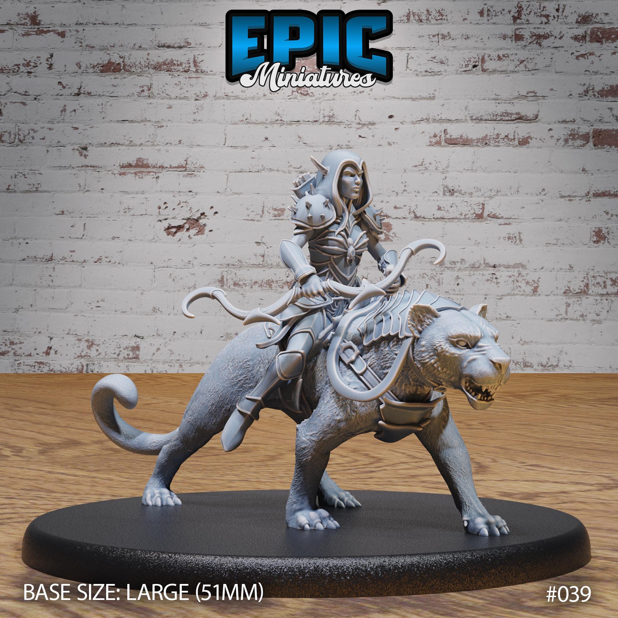 Elf Raptor Dark Elf Riders and Mounts Spider Panther Raptor Set of 5 DND ...