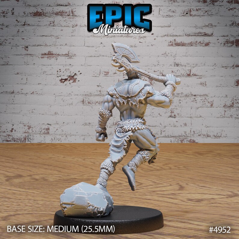 Orc Warrior DND Miniatures Savage Attack Collection Dungeons and Dragons Mini Resin 3d Printed image 5