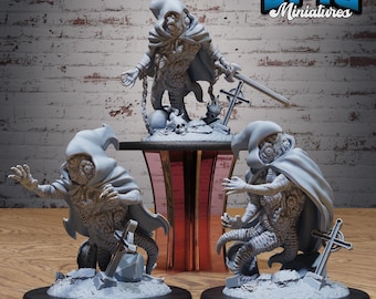 Shoggoth Monk Set of 3 DND Miniatures Void Incarnate Collection Dungeons and Dragons - Lovecraft Cthulhu Cosmic Horror