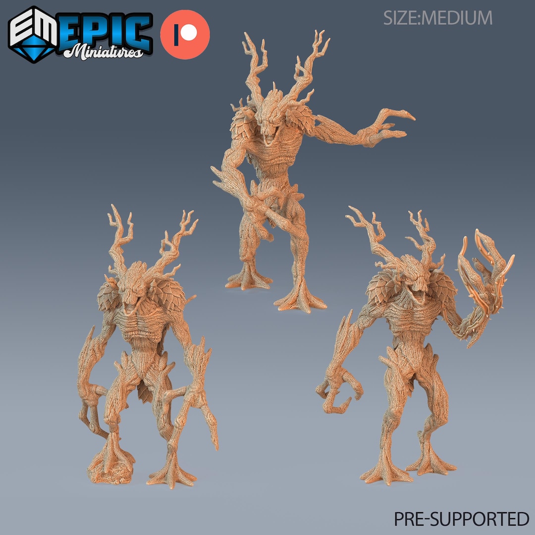 Twig Blight Treant Tree Set of 3 DND Miniatures Infested