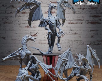 Dragon Construct Set of 3 DND Miniatures Mechanus Clockwork Collection Dungeons and Dragons Mini Resin 3d Printed Steampunk