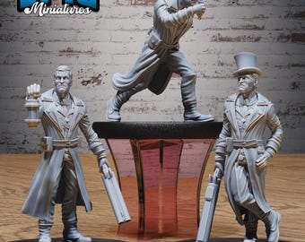 Mystery Detective Set of 3 DND Miniatures Void Incarnate Collection Dungeons and Dragons - Lovecraft Cthulhu Cosmic Horror Top hat