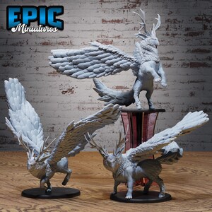Peryton Beast of 3 DND Miniatures Witch Forest Collection Dungeons and Dragons Mini Resin 3d Printed