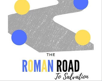 Romans Road Printable Activity Poster | Sunday School Lesson | Gospel Memory Verses | Homeschool | Bible Activity