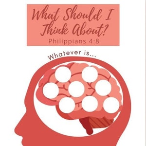 Philippians 4:8 Interactive Printable | Bible Lesson | Busy Book | Sunday School | Bible Study | Christian Activity | Homeschool