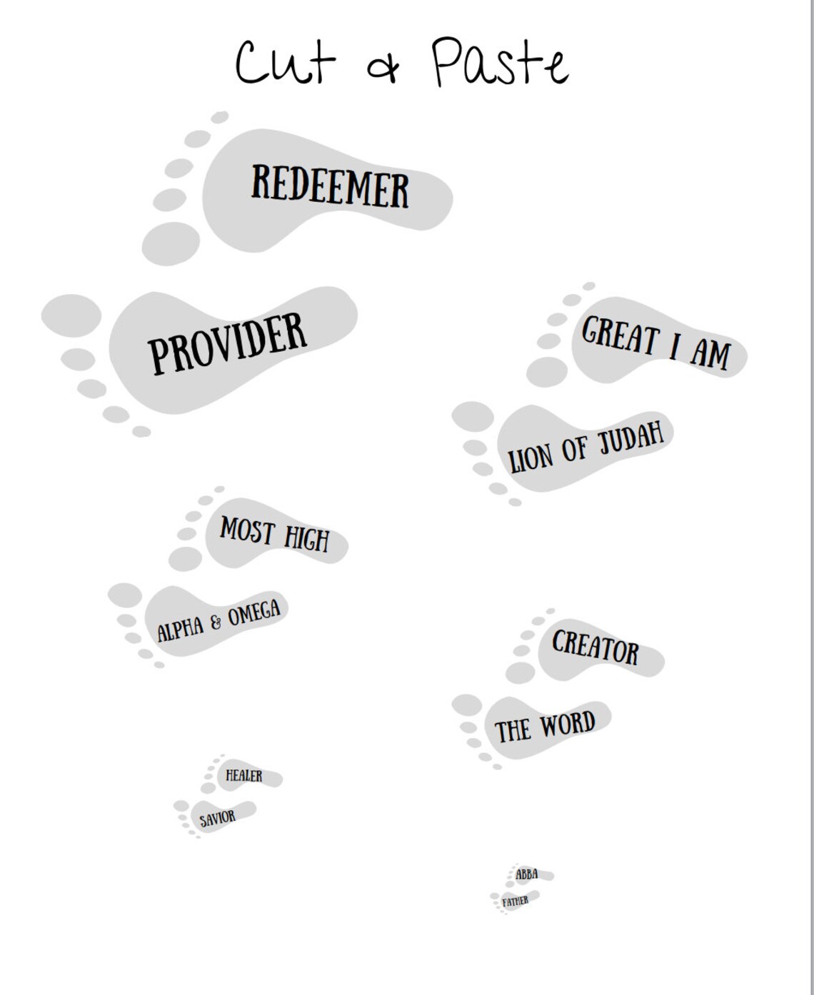 Names of God Poster, Sunday School Printable - Etsy