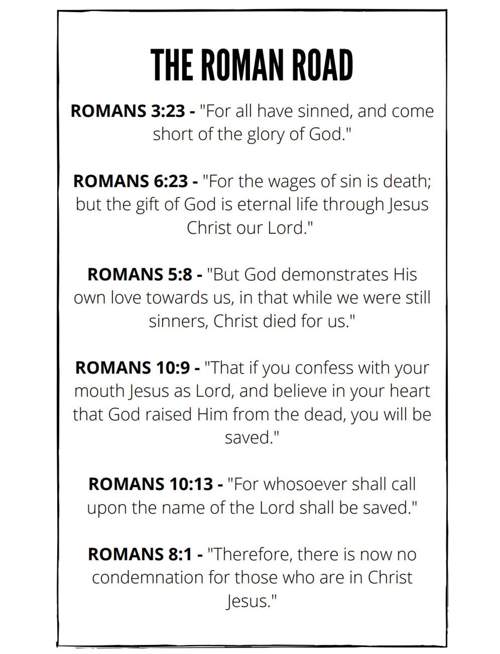 Roman Road Printable Activity Poster | Sunday School Lesson | Gospel ...