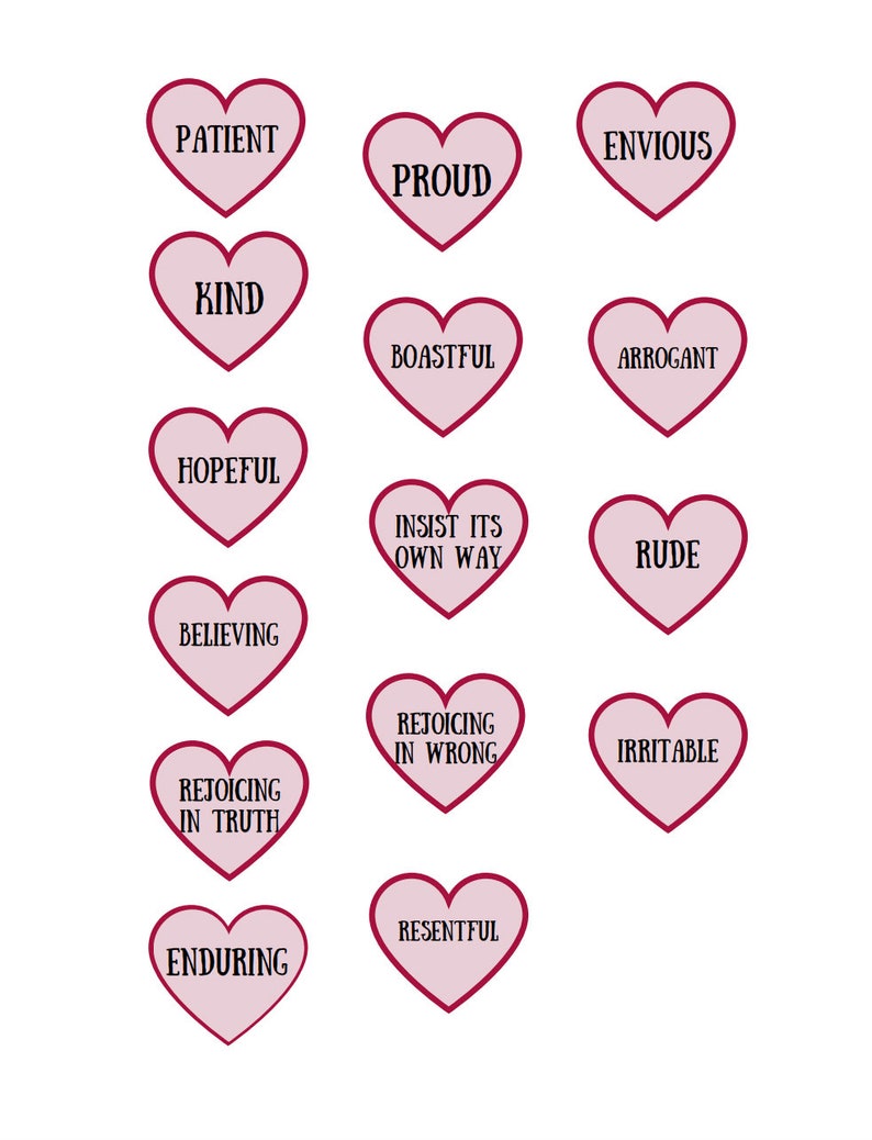 What is Love Interactive Printable, 1 Corinthians 13 Poster, Valentine ...