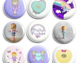 Polly Pocket 1" Button OR Magnet