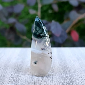 HIGH-Quality moss agate Gemstone 100% Natural moss agate cabochon loose stone very beautiful designs 34x12mm 18.50Ct.