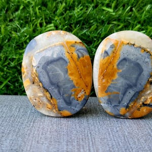 Unique And Beautiful Maligano Jasper Earring Pairs - High And Rare Quality Natural Stone Jewelry Fashion Gift 38x31mm 147.30ct
