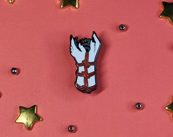Tie Me Up Enamel Pin 1.5 Inch