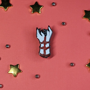 Tie Me Up Enamel Pin 1.5 Inch