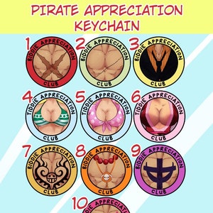 Anime Pirate Appreciation Keychains