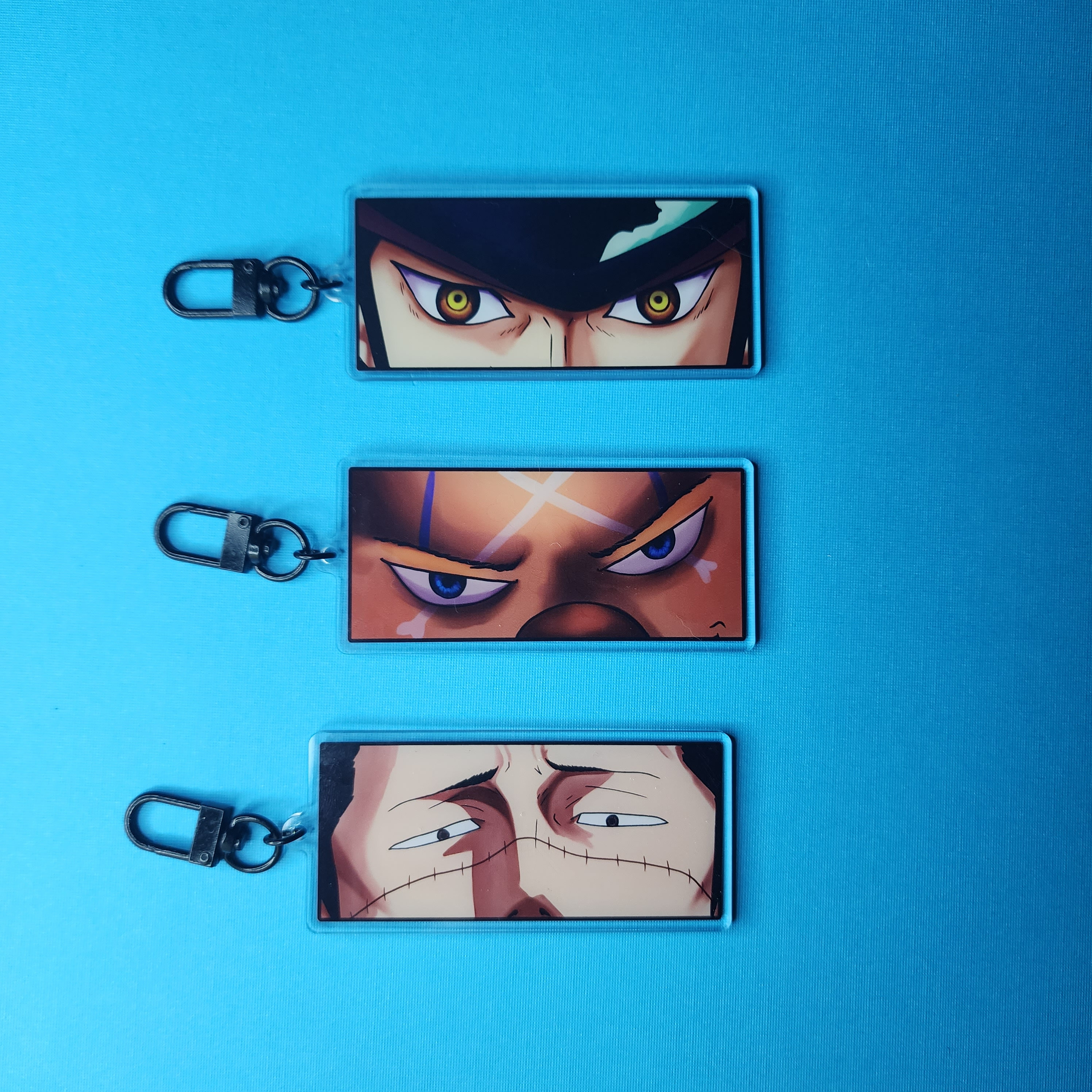 Hawk Eyes Dracule Mihawk Keychain Black Sword Key Chain Yoru