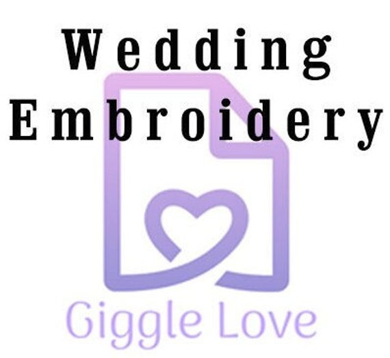 Wedding Embroidery Engagement Embroidery Anniversary Etsy